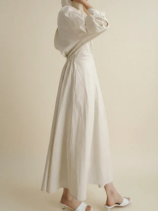 Women's Belted A-Line Midi Dress