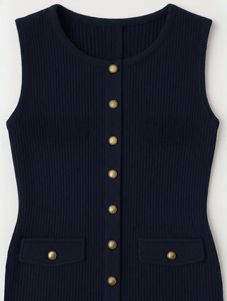 Women's Button-Front A-Line Midi Dress