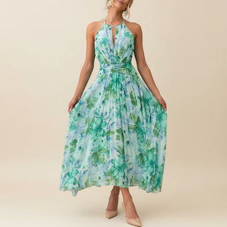 Women's Floral A-Line Maxi Dress