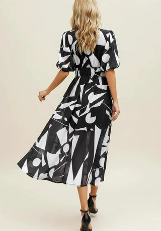 Women's Floral A-Line Midi Dress