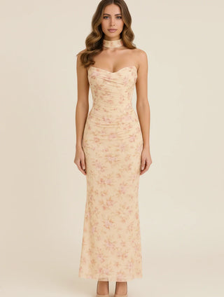 Women's Strapless Evening Maxi Dress