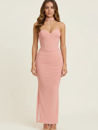 Women's Strapless Evening Maxi Dress