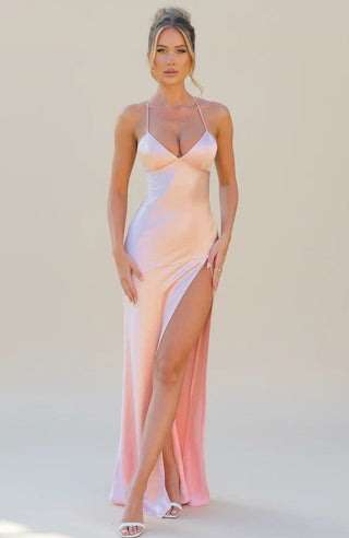 Women's Thigh-Slit Slip Maxi Dress