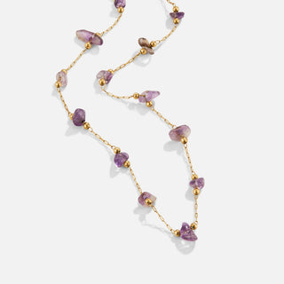 Amethyst Crystal Bead Necklace