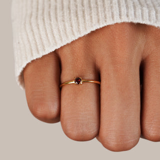 Birthstone 18K Gold Rings
