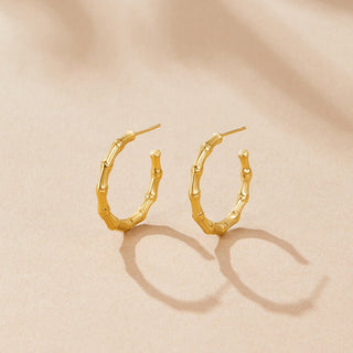 Classic Hoop Bamboo Earrings