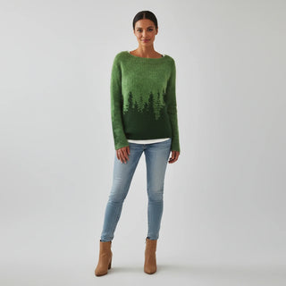 Women's Printed Crewneck Sweater