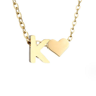 Forever Love & Letter Gold Necklace