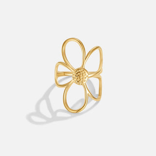 Golden Daisy Flower Ring