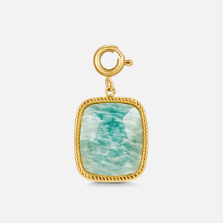 Green Amazonite Stone Charm