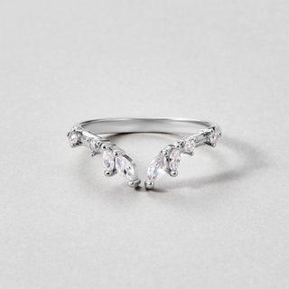 Lily Crystal Silver Vine Ring