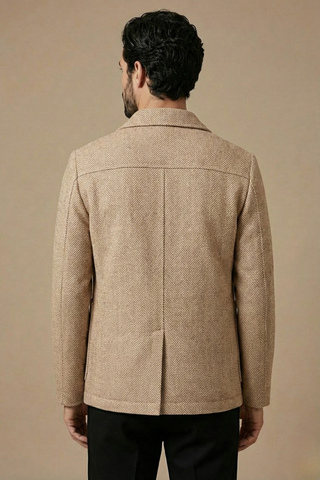 Men's Button-Down Herringbone Jacket