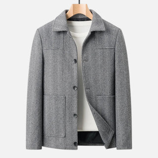 Men's Button-Down Herringbone Jacket