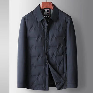 Men's Button-Down Padded Collar Jacket