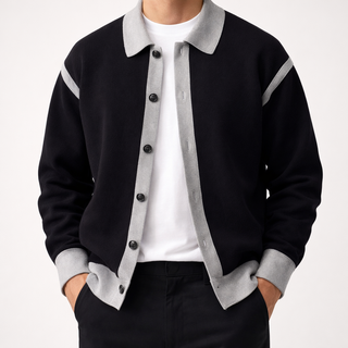 Men's Button-Front Sweater Jacket