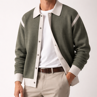 Men's Button-Front Sweater Jacket