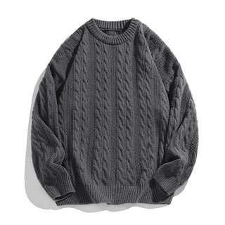 Men's Cable Knit Crew Neck Sweater
