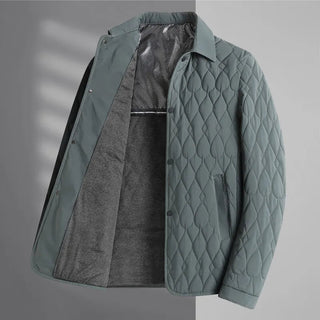 Men's Quilted Button-Down Jacket