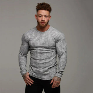 Men's Ribbed Long Sleeve Sweater