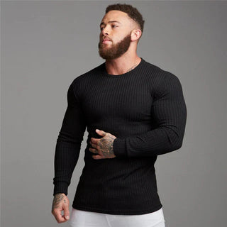 Men's Ribbed Long Sleeve Sweater