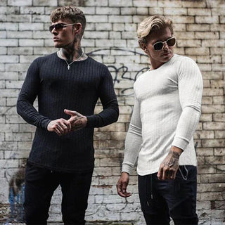 Men's Ribbed Long Sleeve Sweater