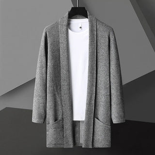 Men's Shawl Collar Open Front Sweater