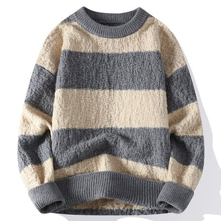 Men's Striped Crew Neck Sweater