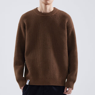 Men's Textured Crew Neck Sweater