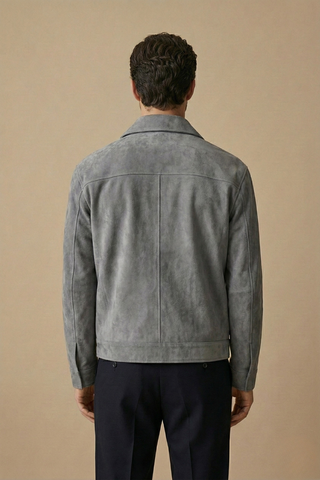 Men's Zip-Up Collared Jacket