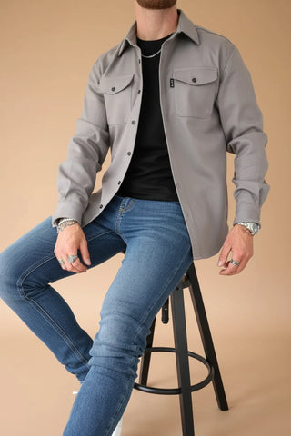 Men's Button-Down Collared Jacket