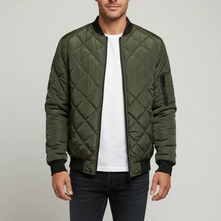 Men's Quilted Bomber Jacket