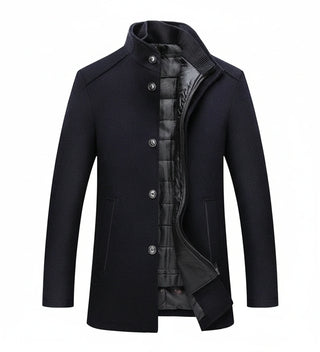Men's Stand Collar Short Overcoat