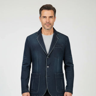 Men's Denim Casual Blazer Jacket