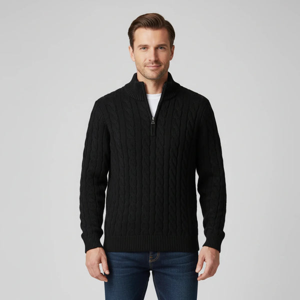 Men's Zip Neck Sweater