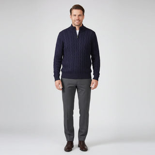 Men's Zip Neck Sweater