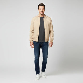 Men's Classic Zip-Up Bomber Jacket