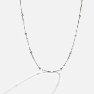 Niyah Bead Silver Chain Necklace