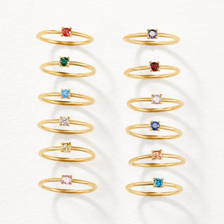September Birthstone 18K Gold Ring