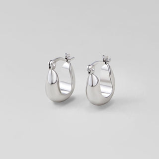 Silver Serenity Hoop Earrings