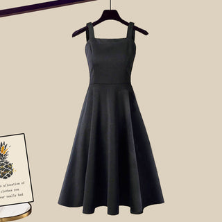 Women's A-Line Dress and Cropped Top Set