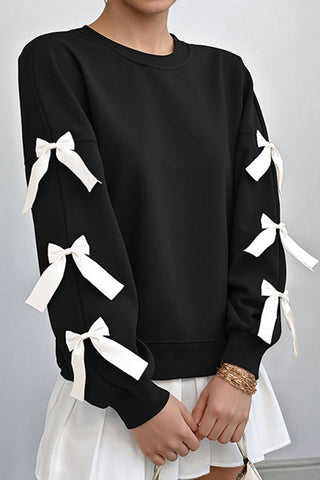 Women's Bow Sleeve Crewneck Sweater