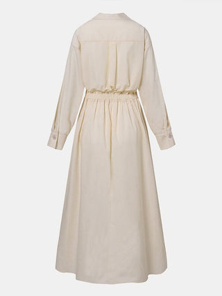 Women's Button-Down A-Line Midi Dress