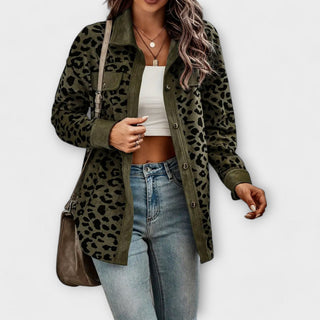 Women's Button-Down Animal Print Shacket