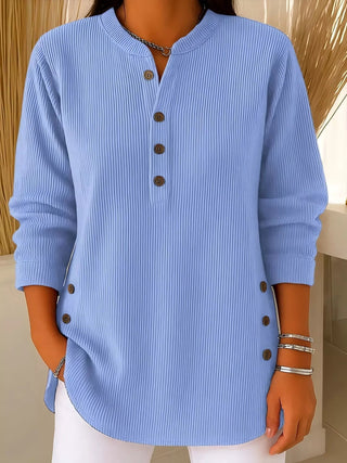 Women's Button-Down Ribbed Knit Sweater Top