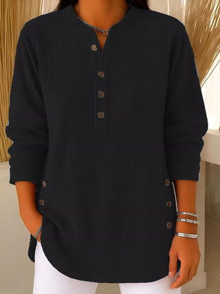 Women's Button-Down Ribbed Knit Sweater Top