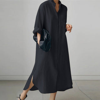 Women's Button-Down Shirt Maxi Dress