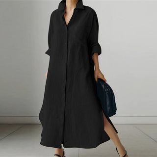 Women's Button-Down Shirt Maxi Dress