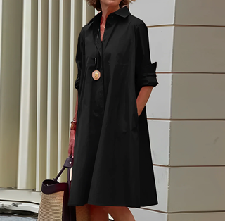Women's Button-Down Shirt Midi Dress