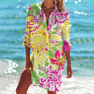 Women's Button-Down Shirt Mini Dress