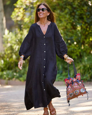 Women's Button-Front Maxi Dress